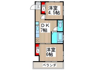 サンハイツ福田の物件間取画像